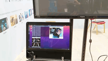 OpenCV视觉套件产品使用Gemini2相机作为视觉传感器，使用OpenCV Model Zoo中的深度模型.gif
